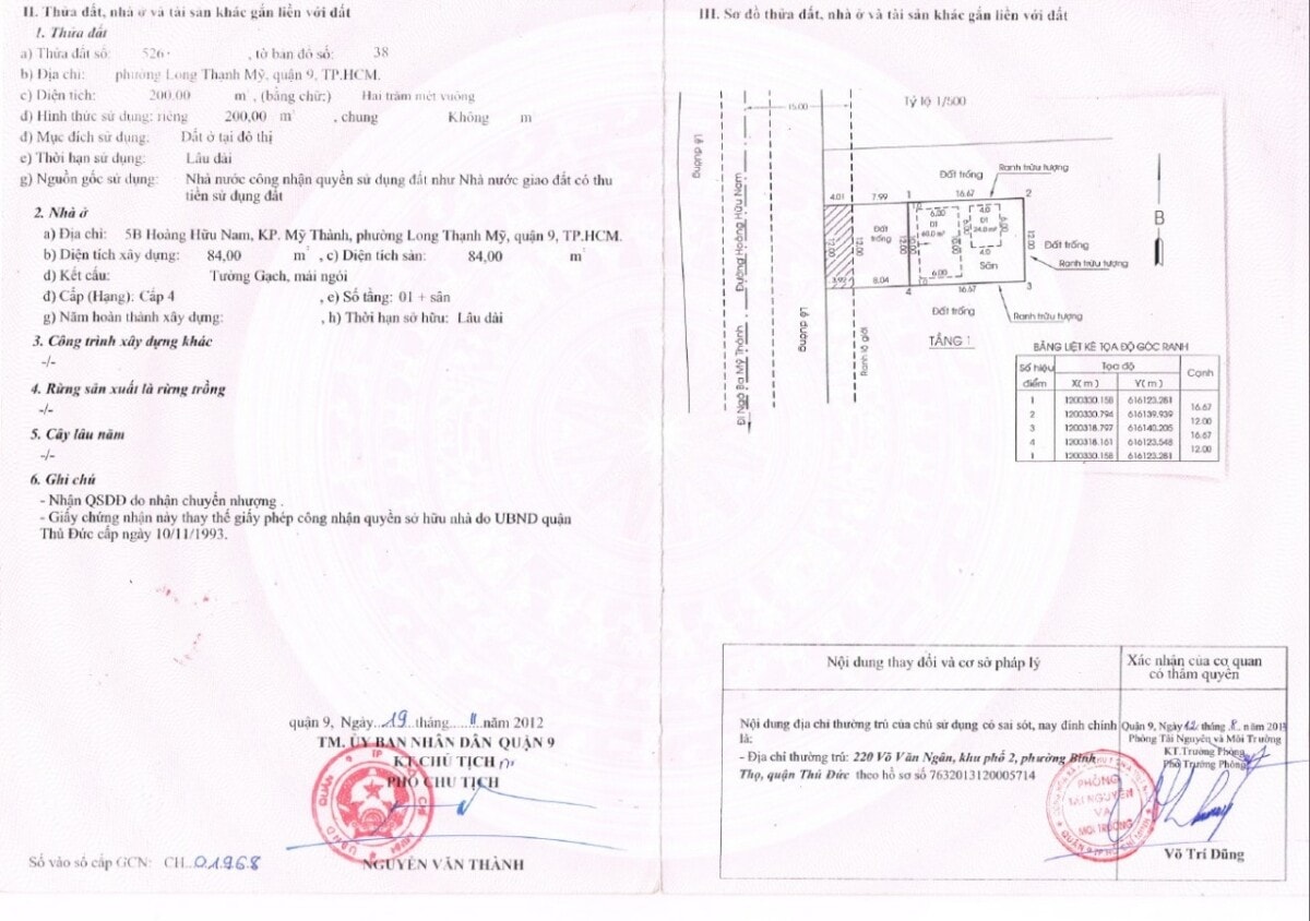 Đất mt hoàng hữu nam,p.long thạnh mỹ,q9 , 3200m2 ,full thổ